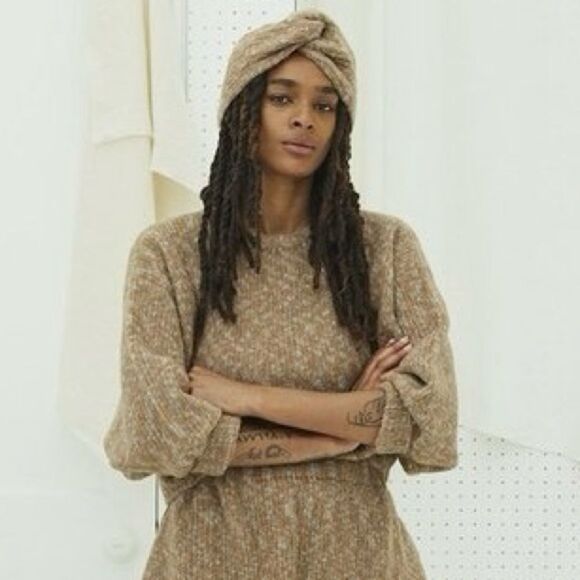 Atelier Delphine Baby Alpaca Melange Balloon Sleeve Sweater in Bambi Size XS/S - Picture 6 of 15